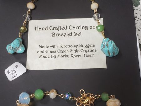 Hand Crafted Earring and Bracet Set Discount