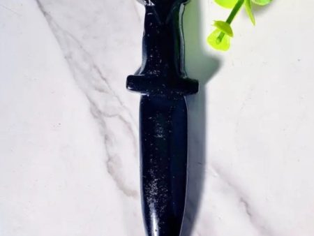 Small Black Obsidian Dagger    Athame 5 1 2  For Cheap