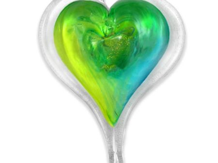 Blown Glass Medium Heart by Luke Adams 5” - Suncatcher Fashion