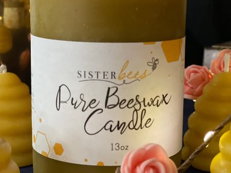 100% Pure Beeswax Pillar Candle Cheap