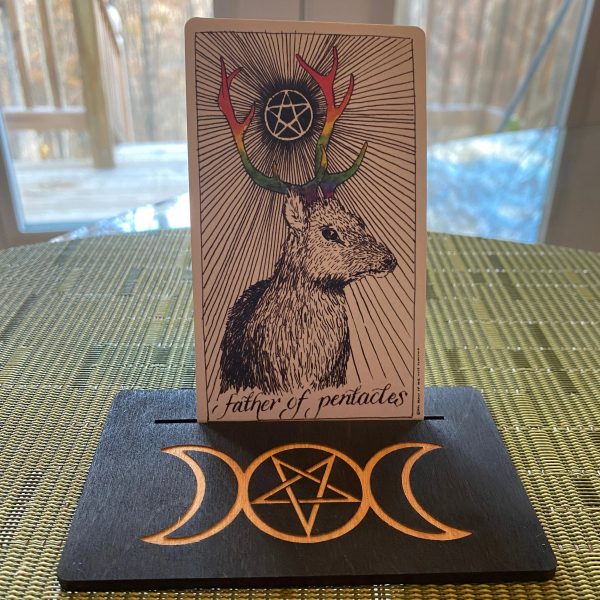 Triple Moon Pentagram Tarot   Oracle Card Stand Online Sale