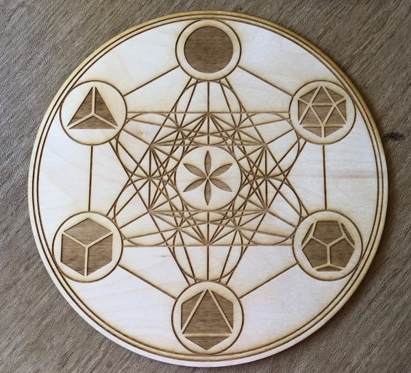 Metatron’s Cube - Platonic Solids Crystal Grid   Altar Tile For Sale