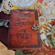 Book of Spells Leather Journal with Latch 5 x 7   For Cheap