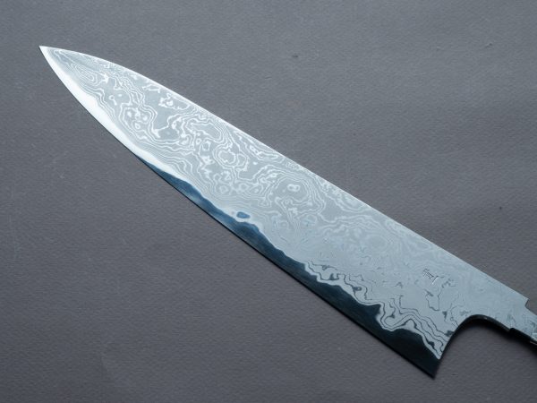 Hitohira - Tanaka x Yohei - Blue #1 Damascus - 270mm Gyuto - No Handle Online Sale