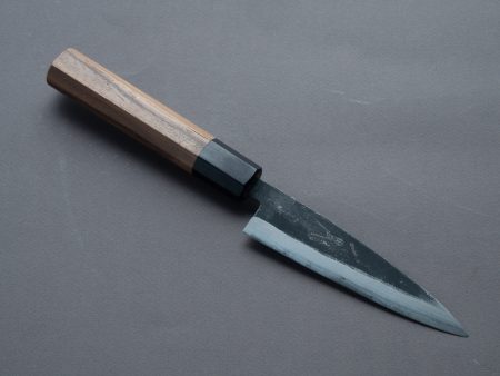 Hitohira - Harima - Super Blue - Stainless Clad - Kurouchi - 120mm Petty - Walnut Handle Online now