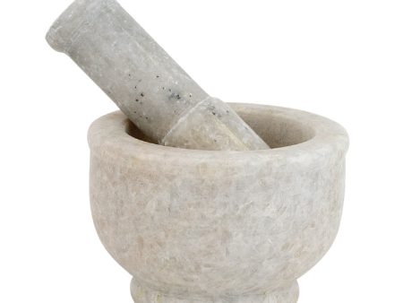 Large White Marble Mortar and Pestle 4  Supply