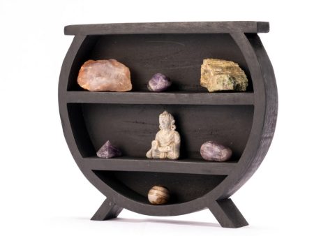 Wooden Wall Cauldron Display, 10  Black Supply