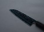 Hitohira - Futana - Stainless Polished - Tsuchime Damascus - 165mm Santoku - Tagayasan Handle on Sale