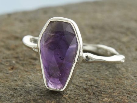 Amethyst Bone - Band Coffin Ring on Sale