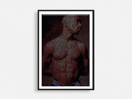 Tupac Shakur Typography Frame Discount