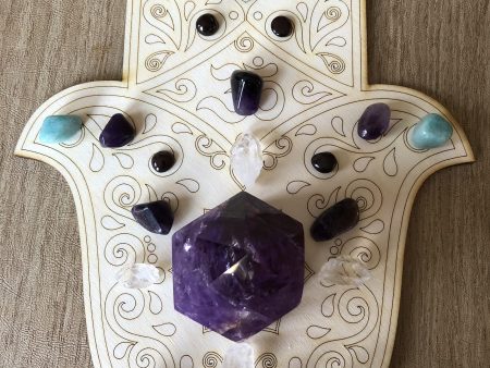 Hamsa Hand (Fatima Hand) Crystal Grid   Altar Tile Cheap