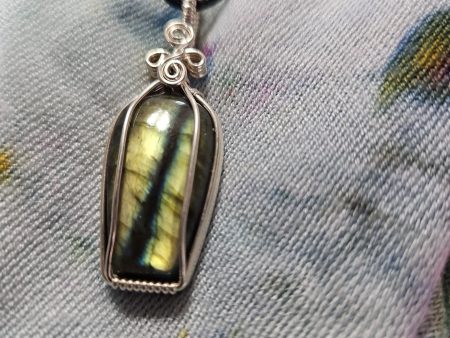 Wire Wrapped Labradorite Necklace Fashion