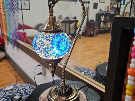 Handmade Mosaic Hanging Lamp  15 1 2   ( Turkish lamps ) Blue Starburst Supply