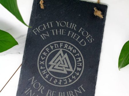 Viking Quote Slate Protection Hanging Sign 10  Online Hot Sale