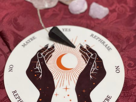 Magic Hands Holding Crescent Moon Pendulum Board 6  Hot on Sale