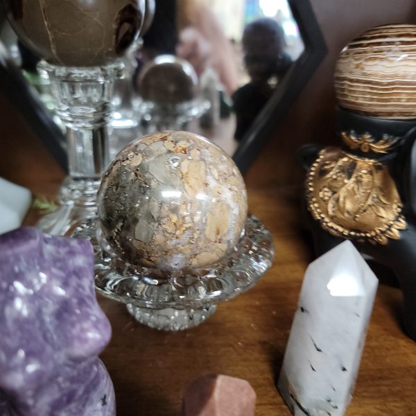 Flower Agate  & Ocean Jasper Spheres For Sale