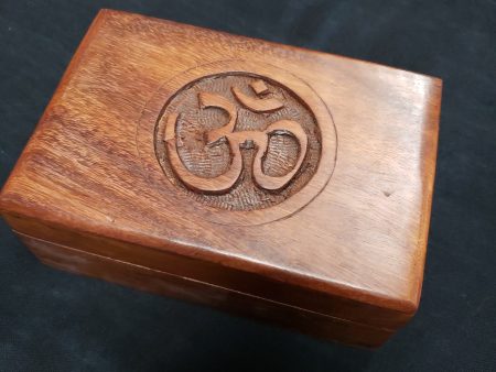 Wooden Carved OM Box For Discount