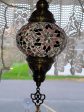 Turkish Ceiling Hanging Lamp, Handmade Small Globe Purples & Pinks For Sale