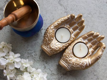 Mudra Hands Candleholders For Discount