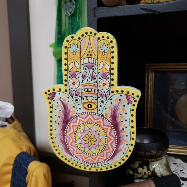 Hand Painted Hamsa Wall Decor   Plaque Online