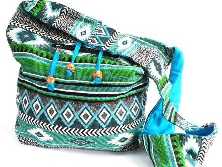 Jacquard Bag - Teal Student Bag For Cheap