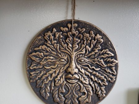 Greenman Terracotta Wall Art Tile Discount