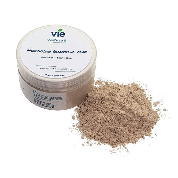 Vie Naturals Moroccan Hammam Rhassoul with a Coconut Spoon Online now