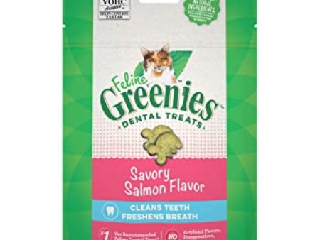 $2 OFF: Greenies Savory Salmon Flavor Dental Cat Treats 2.1oz Sale